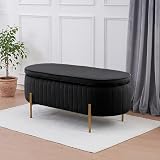 IlGruppone Panca Imbottita Divanetto In Velluto Contenitore Pouf Grande XXL PortaOggetti P...