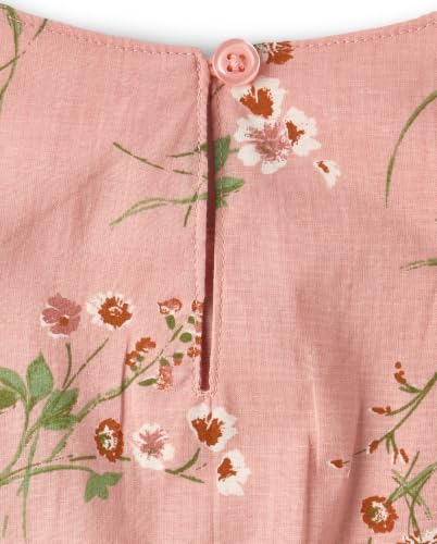 Gymboree,Girls,and Toddler Short Sleeve Puff Dress,Bare Rose,4 Years