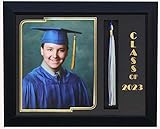 3art Graduation 8x10 Picture Tassel Frame, Black (Customizable)