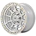 Rough Country 85 Series One-Piece 17x9 5x5.0 Full Machined-85170918C Silver Gold Wheel with Machined (17 x 9. inches /5 x 5 inches, -12 mm Offset)
