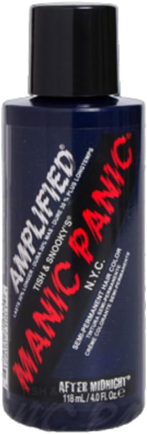 MANIC PANIC Amplified Semi-Permanent Hair Color Bottle, 4 oz, After Midnight