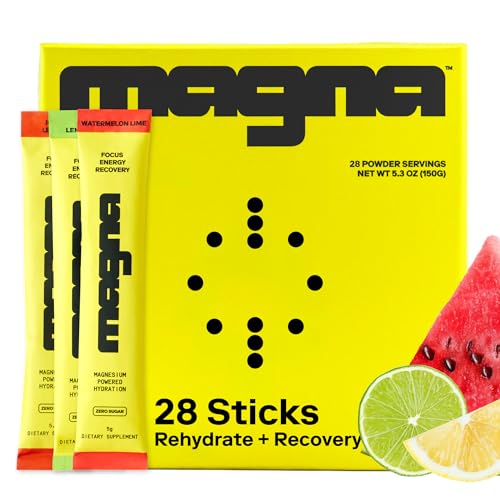 MAGNA Electrolytes Powder Drink Mix for Hydration Energy & Focus Support (28 Servings Variety)