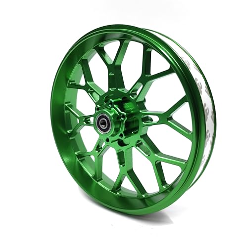 KEBEILEE CNC Aluminum Front Wheel-Blue Rocketwheel Design For LOSI Promoto MX1:4 (Green)