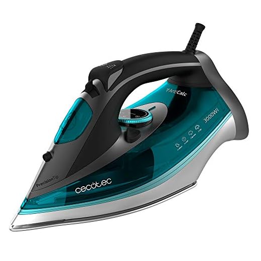 Cecotec Plancha Ropa Vapor Fast&Furious 5040 Absolute. 3000 W, Vapor 65 g/min, Golpe de vapor 230 g/min, Suela Turbo Slide, Modo ECO, Sistema de seguridad autoapagado, Antigoteo