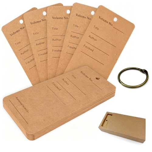 EYRBVX 30pcs Bookmarks Bulk for Book Lovers - Reading Log Book Tracker with Metal Ring & Storage Box, Book Review Cards & Book Accessories for Adult Students, Teachers, Back to School Supplies