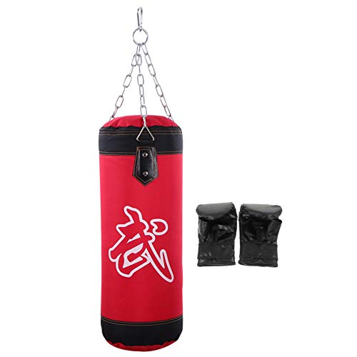 Conjunto de saco de pancada e luvas de boxe BESPORTBLE, saco de treinamento vazio com correntes de 6