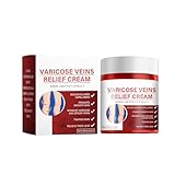 Varicose Veins Relief Cream with Horse Chestnut Extract, 2.82 oz, Promotes Smooth Skin and Relieves Tired Legs