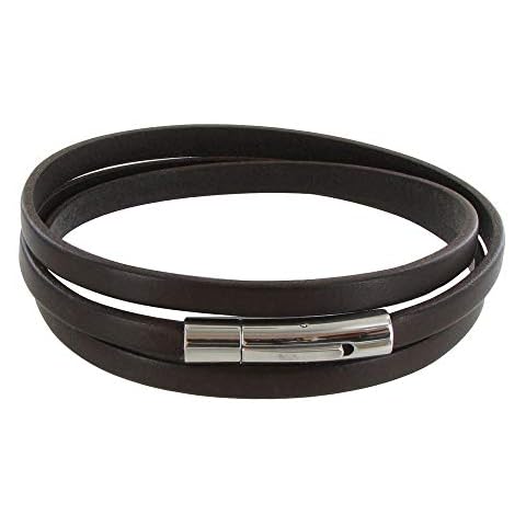 Bracelet Homme Cuir Marron - LES POULETTES BIJOUX Cover