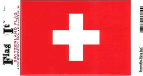 Switzerland Heavy Duty Vinyl Bumper Sticker (3 x 5 Inches)