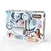 Yookidoo Baby Bath Elephant Shower Head Gift Set - Includes Hooded Towel & Hanger - Control Water from 2 Elephant Trunk Knobs for Max Fun in Tub or Sink Newborns, Toddlers, Boys, Girls (Cloudy Blue)