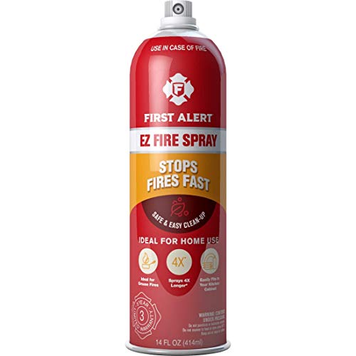 First Alert Fire Extinguisher | EZ Fire Spray Fire Extinguishing Aerosol Spray, AF400 Pack of 2