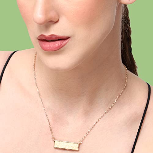Image of SOHI Contemporary Necklace for Women and Girls, Necklace with Chain detailing for women, Statement jewellery, Fashion Jewellery for women, Imitation, ladies