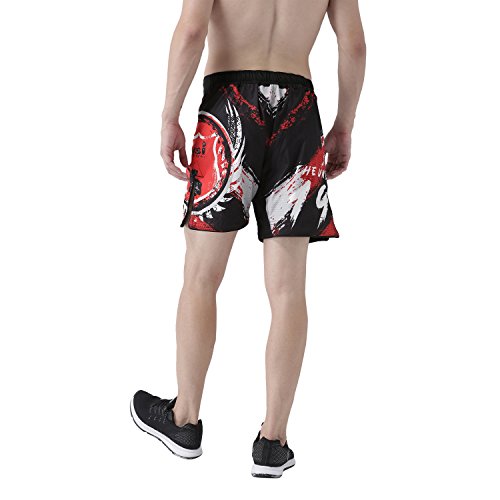 Image of USI Universal MMA Shorts for Training & Kickboxing, 411HB Unbeatable Shorts Tuf Stretch Fighting Shorts for Martial Arts, Cage Fight, Muay Thai, BJJ, Boxing (M, Black /Red)