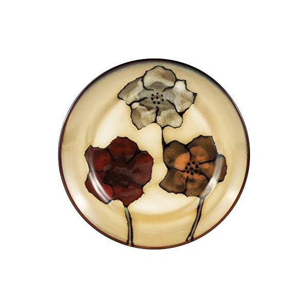 Pfaltzgraff painted poppies 16 piece stoneware dinnerware set service for 4 tanassorted  urban country home decor