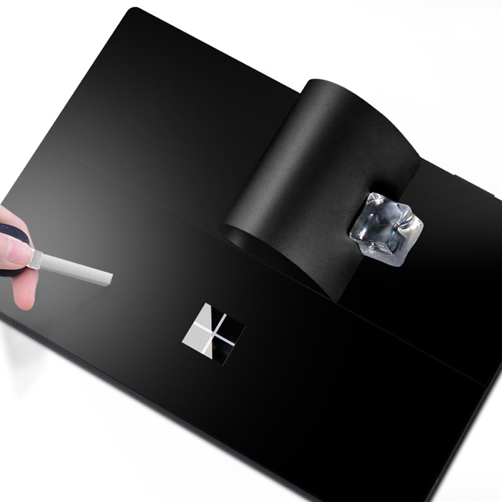 Microsoft Surface Pro 7 Skin Sticker Pellicola di Design (Nero)