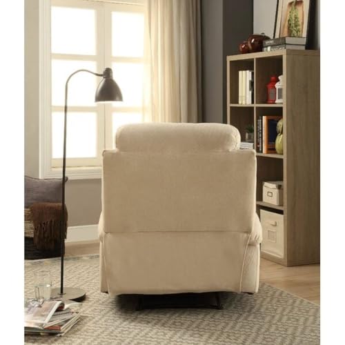 Image of Torque Fabio 1 Seater Fabric Manual Recliner with Cup Holder Beige | Modern Recliner Chair for Home Office Study | 37 x 31 Inches | 1 Year Warranty