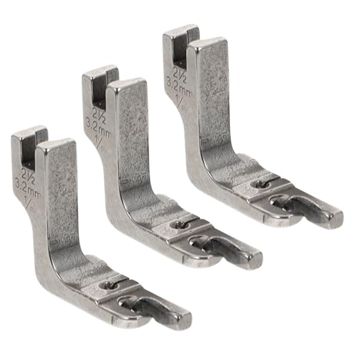 3 Piezas Pies Prensatelas para Dobladillo Rizado 3.2mm Acero Inoxidable miniatura 1