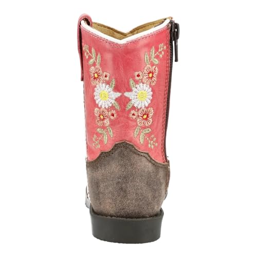 Smoky Mountain Boots Toddlers' Autry Western Boot, Vintage Chocolate/Coral, Medium, Size 9 US2