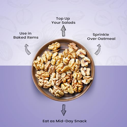 Image of Nutraj California Walnut Kernels Without Shell 800g (200g x 4) Pack | Akhrot Giri |Dry Fruits | Nuts | Grocery Items.