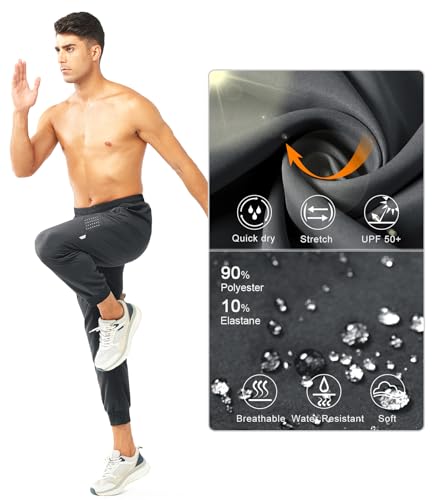 Image of NORTHYARD Men's Athletic Running Pants Lightweight Workout Joggers Quick Dry Gym Sweatpants Active Sports Track Training