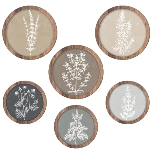 Threehoney Boho Framed Botanical Print Set