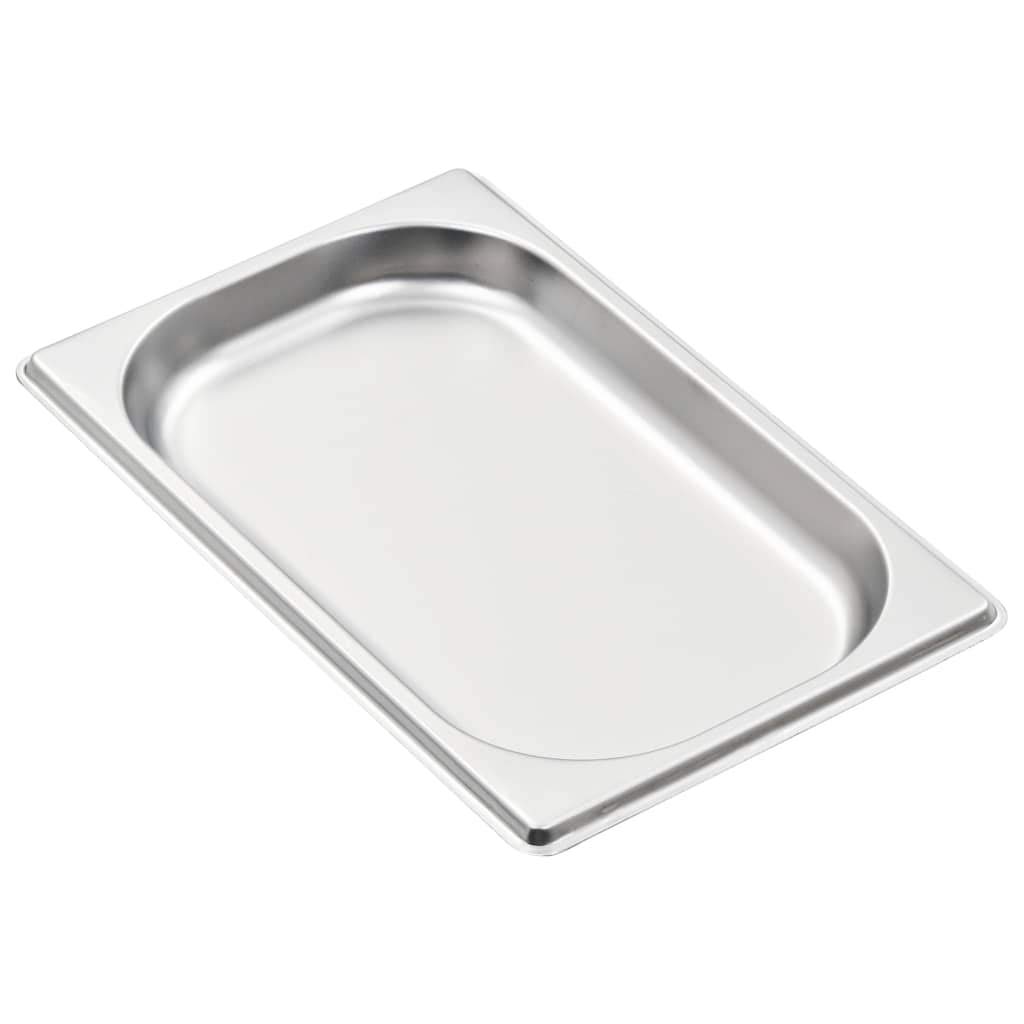 Festnight 12 pz Contenitori per Alimenti in Acciaio Inox GN 1/4 20 mm/40 mm,Vaschetta per Cucina,Vaschetta Alimenti Acciaio Inox