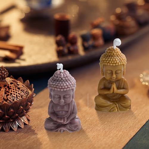 Miniatura 4 de Kqdravine Molde De Silicona Para Vela Y Estatuas Diy Budismo, Moldes De Silicona Para Fundición De Velas
