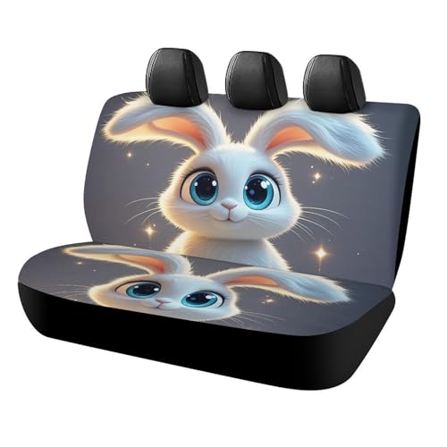 Housse de siège arrière motif lapin pour voiture et SUV