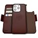 Produktbild Dreem Fibonacci 2in1 Handyhülle Flipcase für iPhone 14 Pro Max | Magnetisches iPhone Case | TPU Etui Lederhülle Schutzhülle, RFID Schutz, Veganes Kunstleder, Geschenkbox | Kaffeebraun