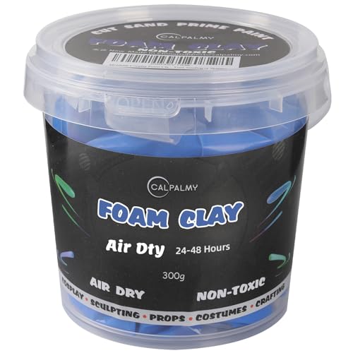 Image of Moldable Cosplay Foam Clay Blue Colors (300g) - High Density and Quality for Intricate Designs | Air Dries to Perfection for Cutting with a Knife or Rotary Tool, Sanding or Shaping