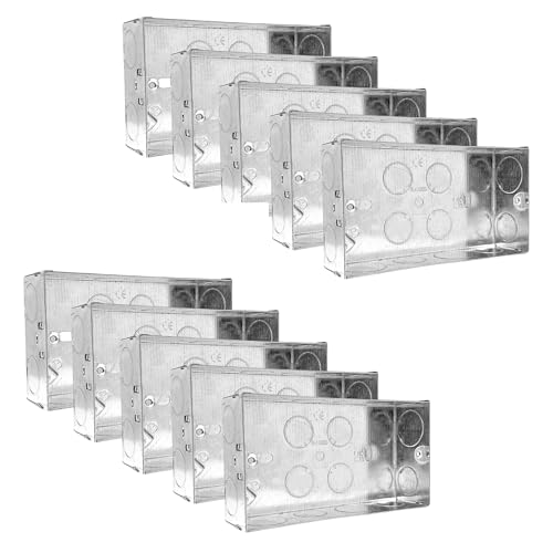 Boîtier double métal 35 mm avec knockouts 20/25 mm pour faciliter le câblage rigide