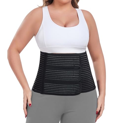 Image of ChongErfei Postpartum Belly Band Abdominal Binder (Black, S/M)