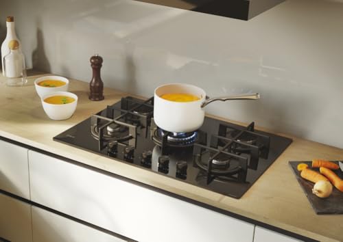 Plaque de cuisson à gaz CANDY Moderna 5 feux Verre trempé Brûleur à double couronne - vue 6