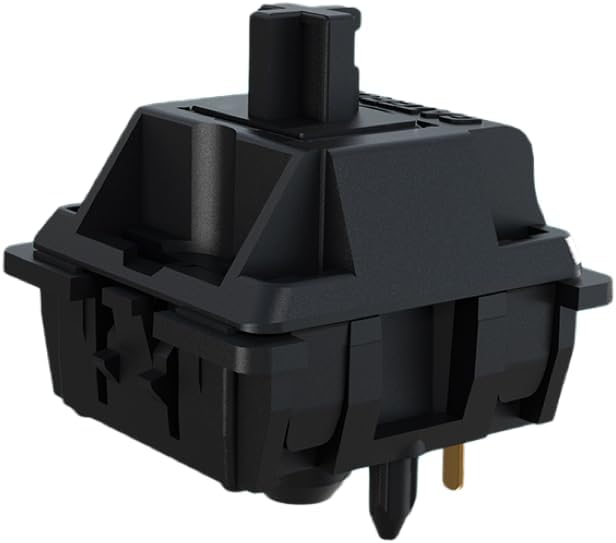 GATERON Oil King V2 Interruptores de teclado prelubricados, interruptores lineales negros de 5 pines de 55 gf compatibles con teclado mecánico MX