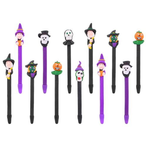 Bolígrafos de Halloween de arcilla polimérica para uso escolar y decoración en el colegio