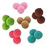 Vosarea Pom pluche bal voor feestjes, 200 stuks, 2,5 cm, zeer elastisch, zacht en creatief, kleurrijk, pluizig, voor doe…