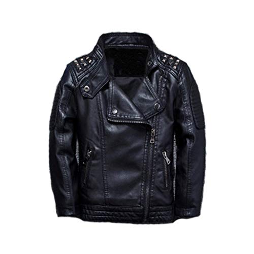 LMYOVE Children's Motorcycle Leather Jacket, Faux Leather Coat for Boys/Girls (130/7-8T, V Neck) LMYOVE Children's Motorcycle Leather Jacket, Faux Leather Coat for Boys/Girls (130/7-8T, V Neck)
