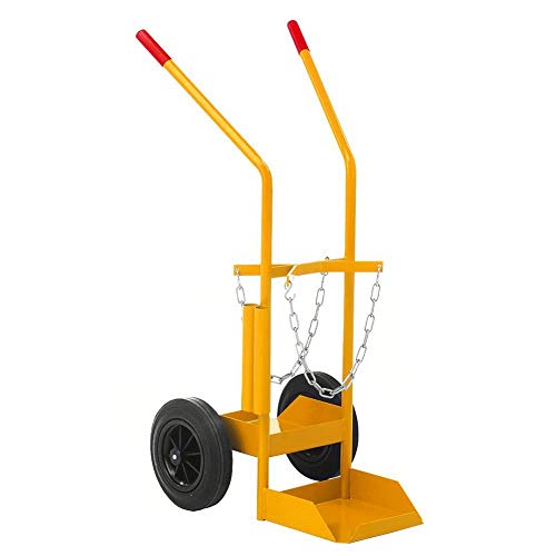 Gasflaschenwagen Gasflaschenkarre 150 kg, Vollgummireifen, gelb