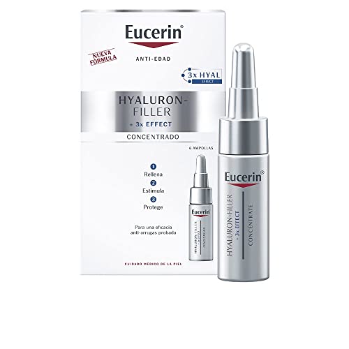 Eucerin Hyaluron-Filler Concentrate 5ml, 6 Ampoules, Innovative Face Serum that Fills, Stimulates and Defends, Concentrated Anti-Ageing Serum with Hyaluronic Acid