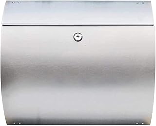 Letter Box Cages Postbox Mailbox Wall Mounted Post Box Metal Post Box Stainless Steel Cover Vertical Locking Drop Mail Box for Modern Houses Porch Letterbox Parcel