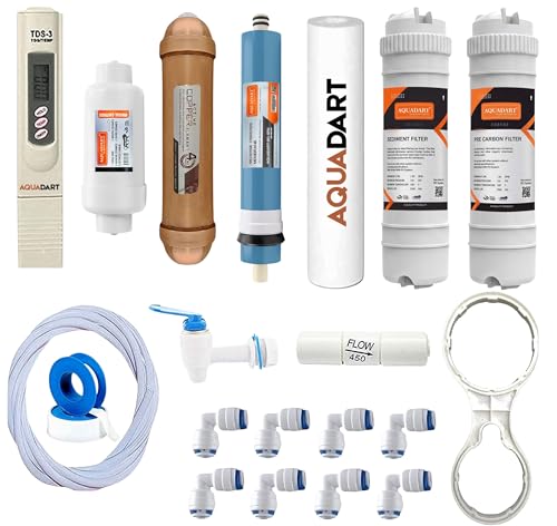 Image of AquaDart Complete 80 GPD RO Water Purifier Service Kit With Copper Filter Suitable for All Type of Water Purifiers All Accessories