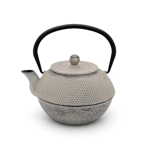 Bredemeijer graue gusseiserne Teekanne 1.1 Liter - Asia Gusskanne Jang mit Edelstahl-Teefilter-Sieb