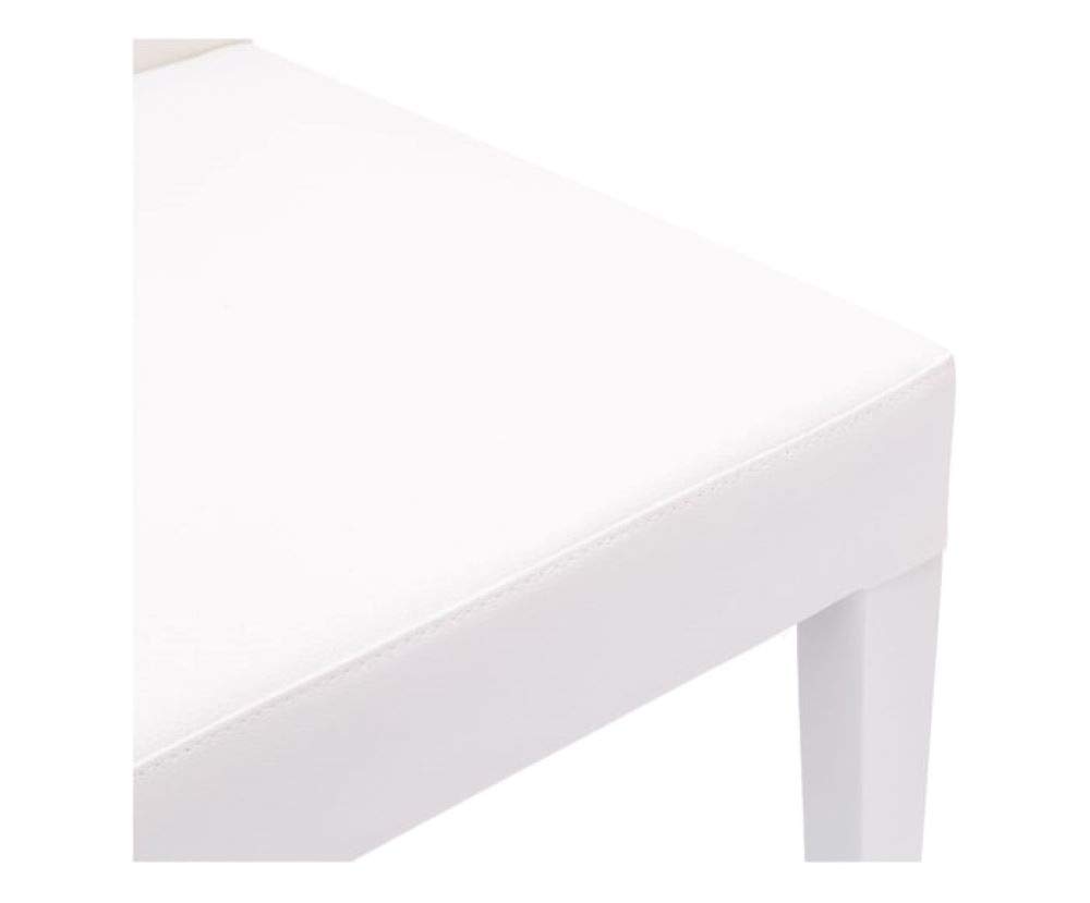 LoryArreda.Com SET 2 SEDIE LEGNO FAGGIO IMBOTTITE ECOPELLE MODERNE DESIGN CUCINA SOGGIORNO SALA DA PRANZO SALOTTO RISTORANTE BAR BIANCO NERO TORTORA GRIGIO CORDA (Bianco Ottico)