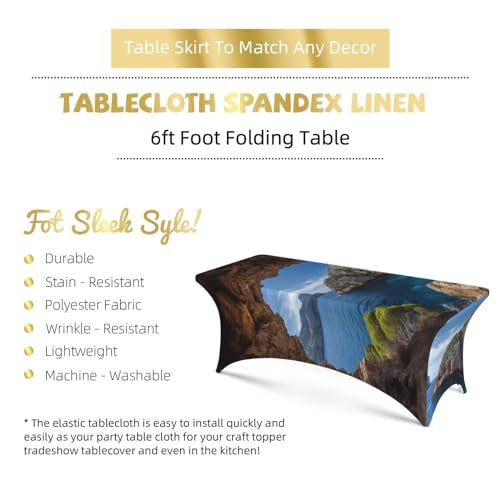 Nappe en élasthanne pour tables rectangulaires de 1,8m Arche de Majorque