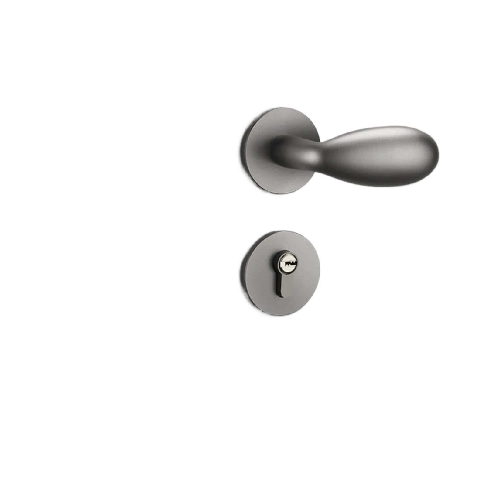 Sxolcoufoh Grey Indoor Wooden Door Split Room Handle Lock 1Pcs(Grey)