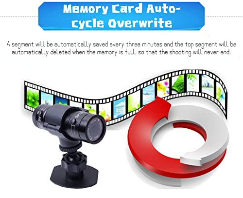 Diyeeni Action Camera, 1080P Full HD Waterproof Bike Car Camera with Mic, Mini Portable Video Camera - Image 3