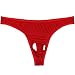 FEESHOW Mens Smooth G String Thongs Open Front Underwear Large Red