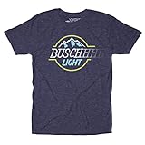 theCHIVE Buschhh Light Neon Busch Beer Sign T-Shirt (Men, X-Large, Navy)
