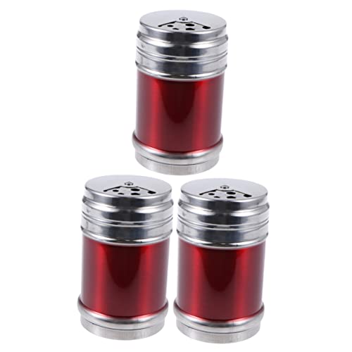 CIYODO Stainless Steel Air-tight Seasoning Bottles Pepper Salt Sugar Easy to Clean Material Ideal for Outdoor Bbq Cooking Random Color