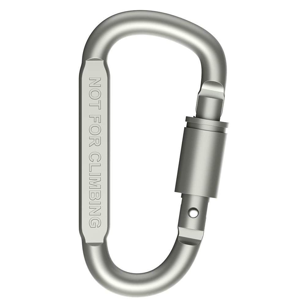 Kegbeni Premium Aluminum D-Ring Locking Carabiners - Lightweight & Durable for Hiking, Camping, Keychains, Dog Leashes & More - Quick Locking, Safety Lock (NOT for Climbing) - 2 Pcs-Silver (B0D9P94LR6) Amazon Price History, Amazon Price Tracker